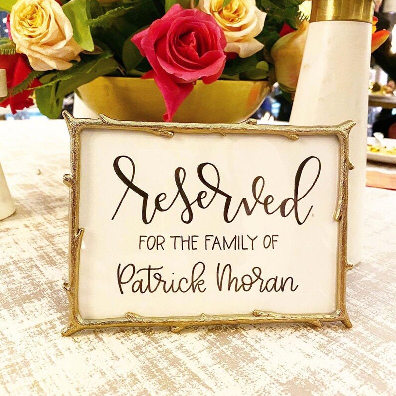 Wedding Reserved Signs Event Reserved Signs Table Signs Etsy