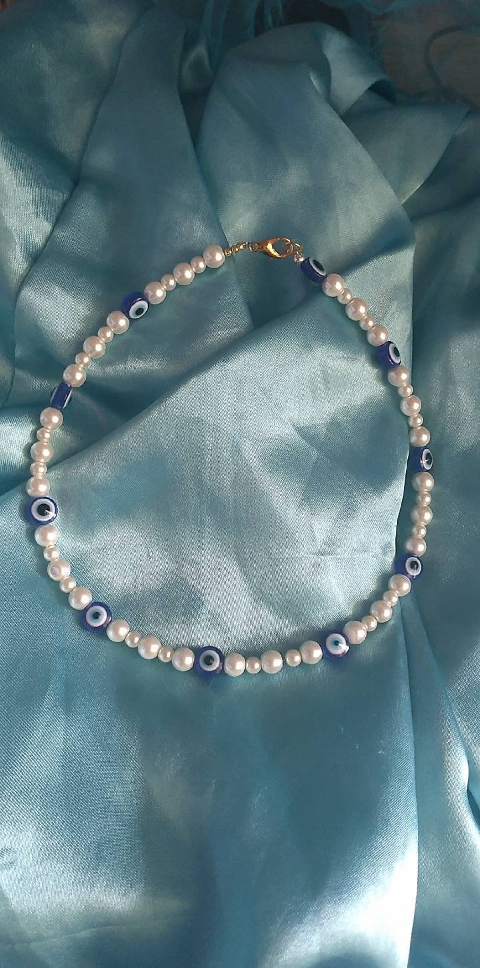 Indie Beaded Pearl Necklace Tik Tok Trendy Rainbow Beaded Etsy