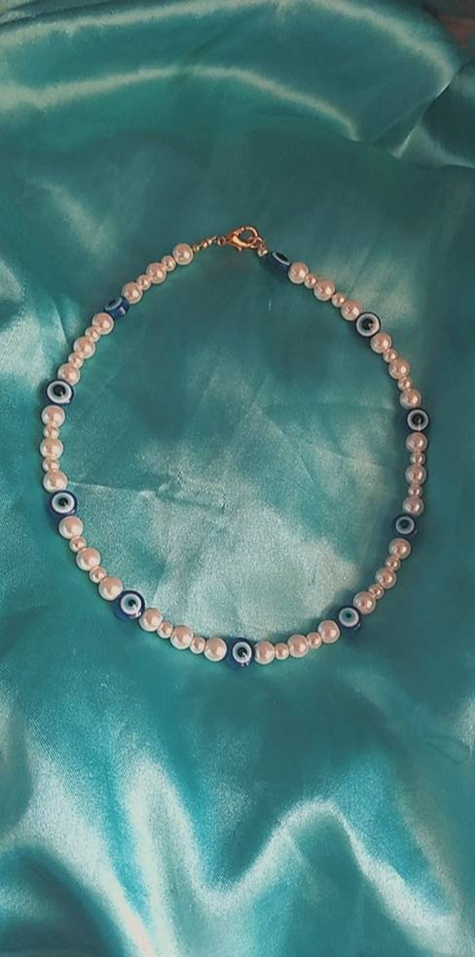 Indie Beaded Pearl Necklace Tik Tok Trendy Rainbow Beaded Etsy