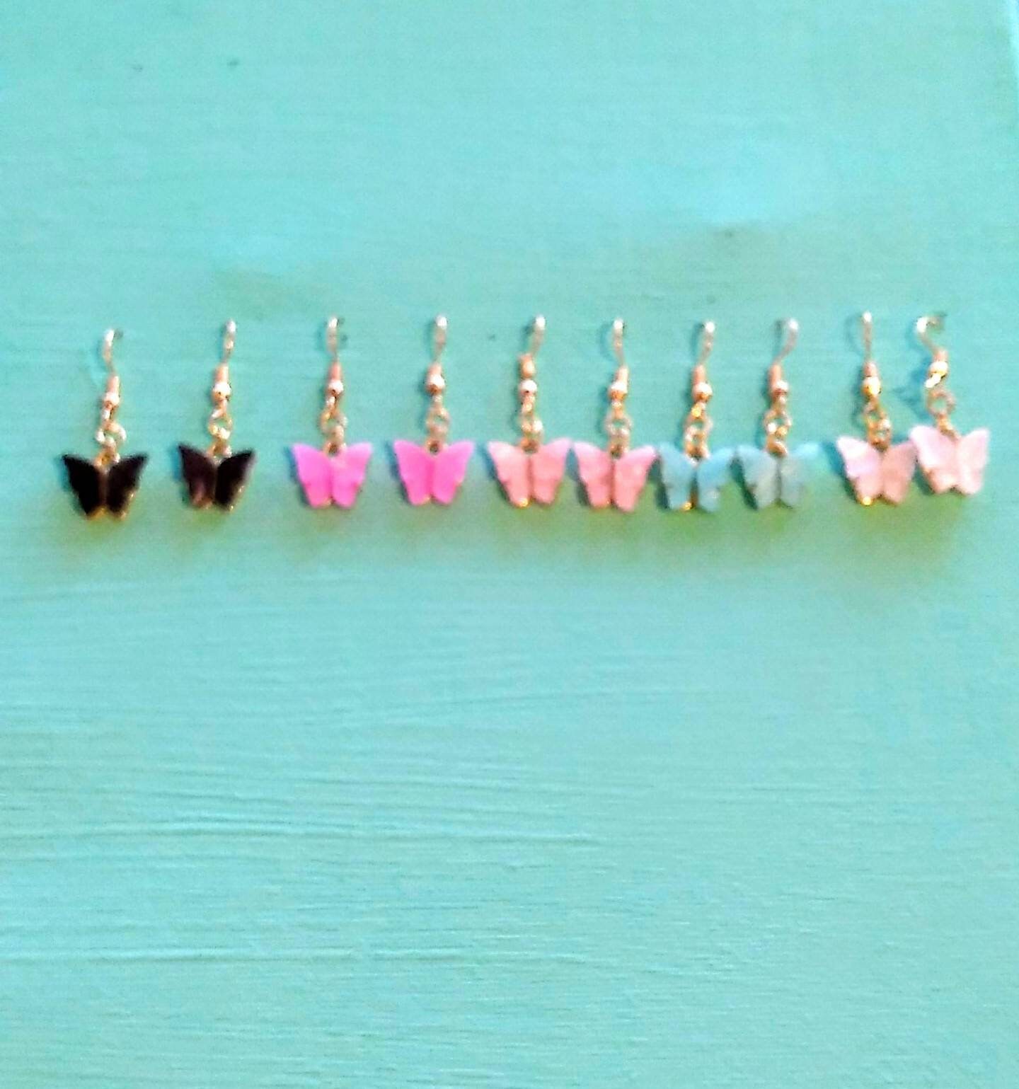Butterfly Earrings Pastel Trendy Tiktok Cute Danity Small Etsy