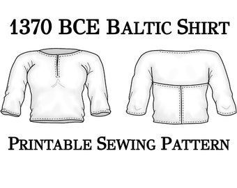 1370 BCE Baltic Shirt - Printable Sewing Pattern