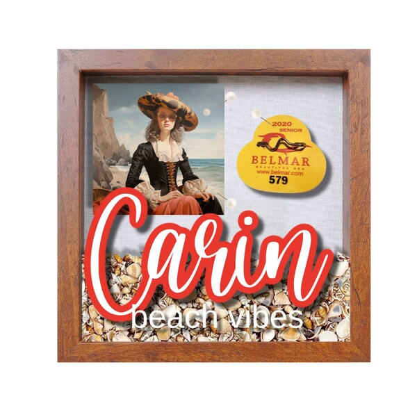 Beach Keepsake Shadowbox • Personalized With ANY Name • Vacation Memory Box • 10X10 • Beach Memory Box Mementos • Beach Lover Gift • Ocean