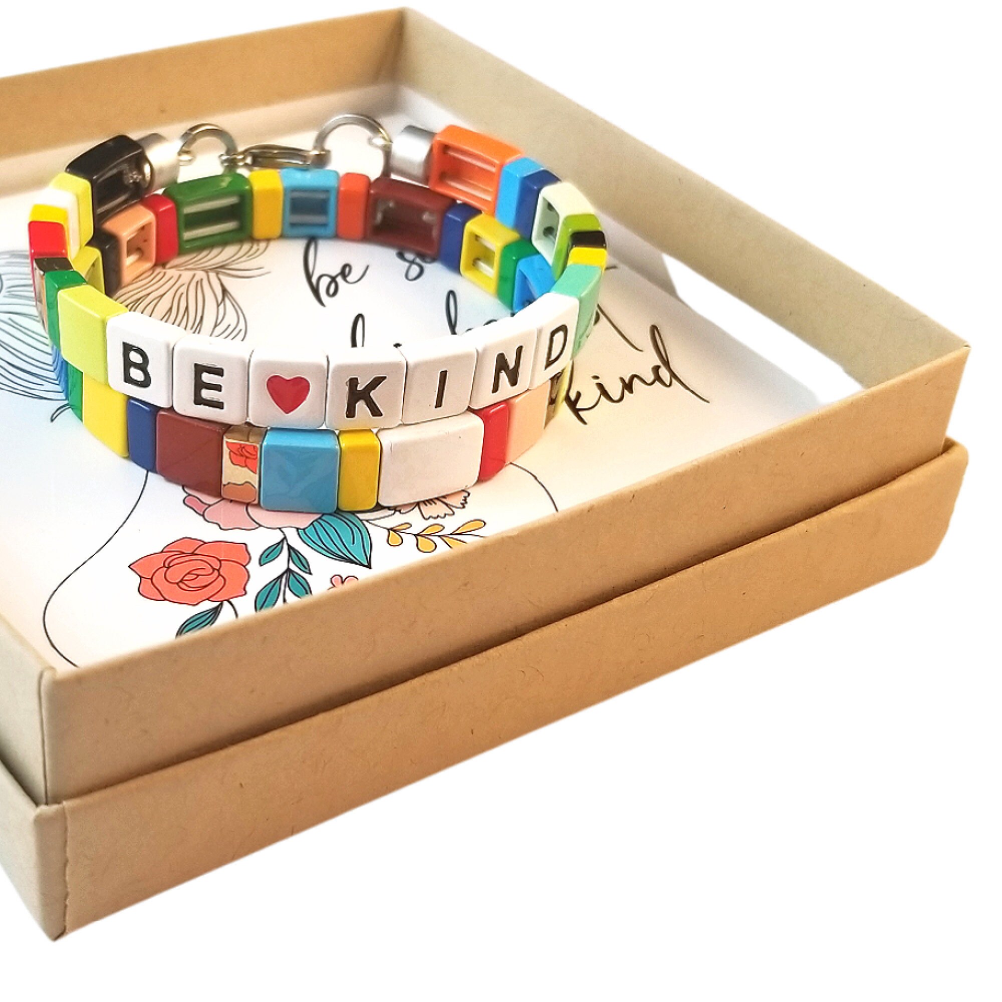 BE KIND Bracelet Be Kind Jewelry Gift for Her Enamel Etsy
