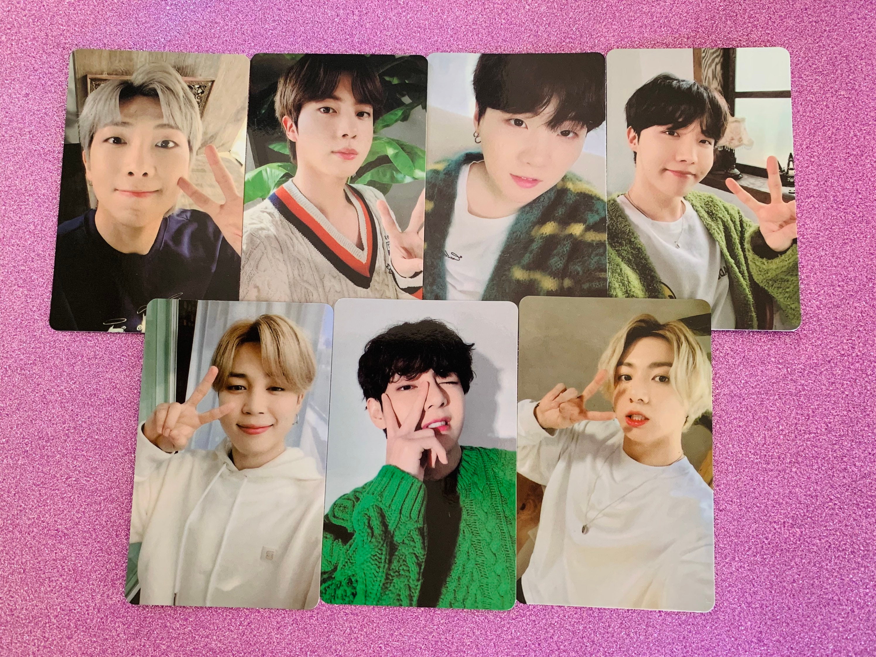 BTS BE M2U Lucky Draw Photocards Bangtan chicos réplica