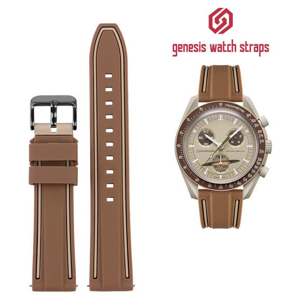 Mission to Saturn Rubber Strap for Omega-Swatch Speedmaster Moonswatch Watch