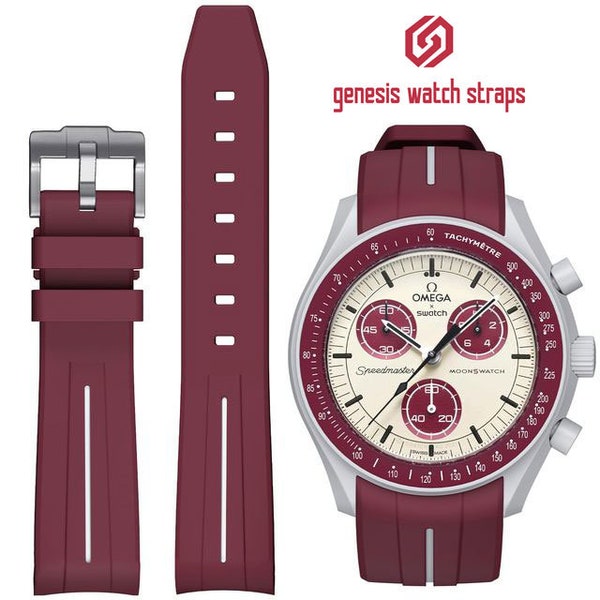 Mission to Pluto Rubber Strap for Omega-Swatch Speedmaster Moonswatch Watch