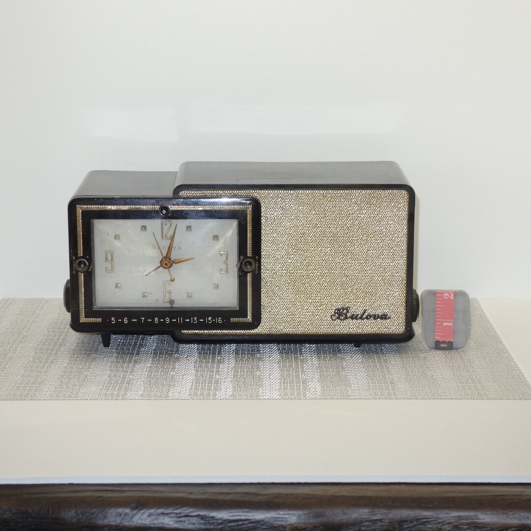 Vintage Bulova Clock Radio Etsy