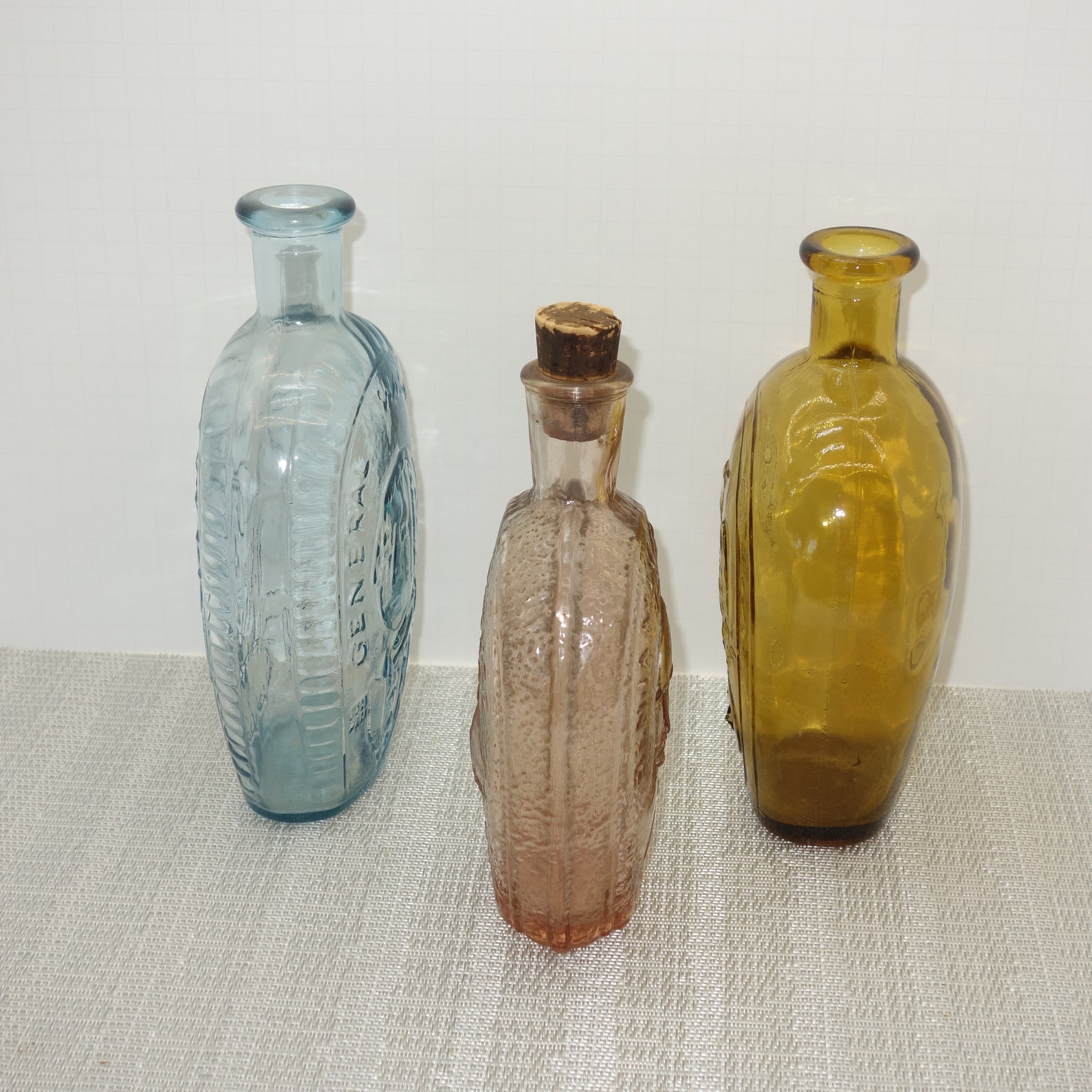 Three Vintage Large Wheaton Bitters Bottles Etsy