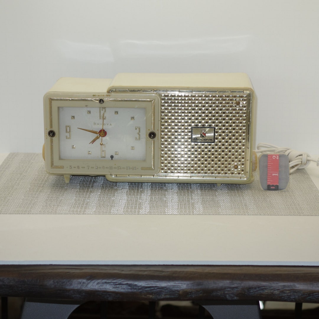 Vintage Bulova Clock Radio Etsy