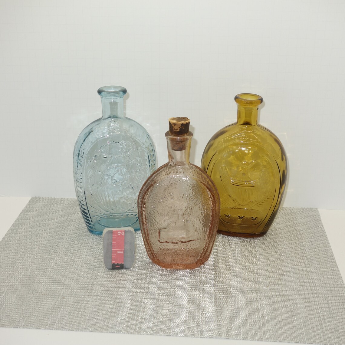Three Vintage Large Wheaton Bitters Bottles Etsy