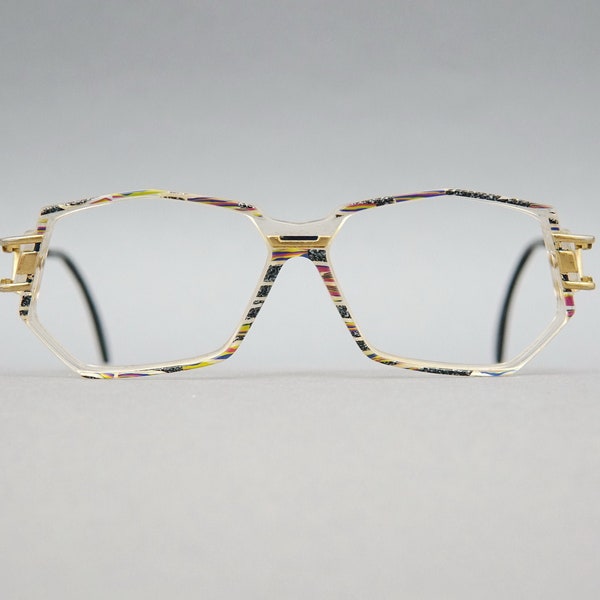 Vintage 80s CAZAL Cari Zalloni Transparent Acetate Metal Designer Frames Sunglasses