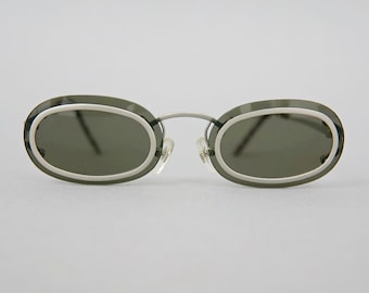 Vintage 90s Oval Sunglasses 70s 80s Eyewear Rave