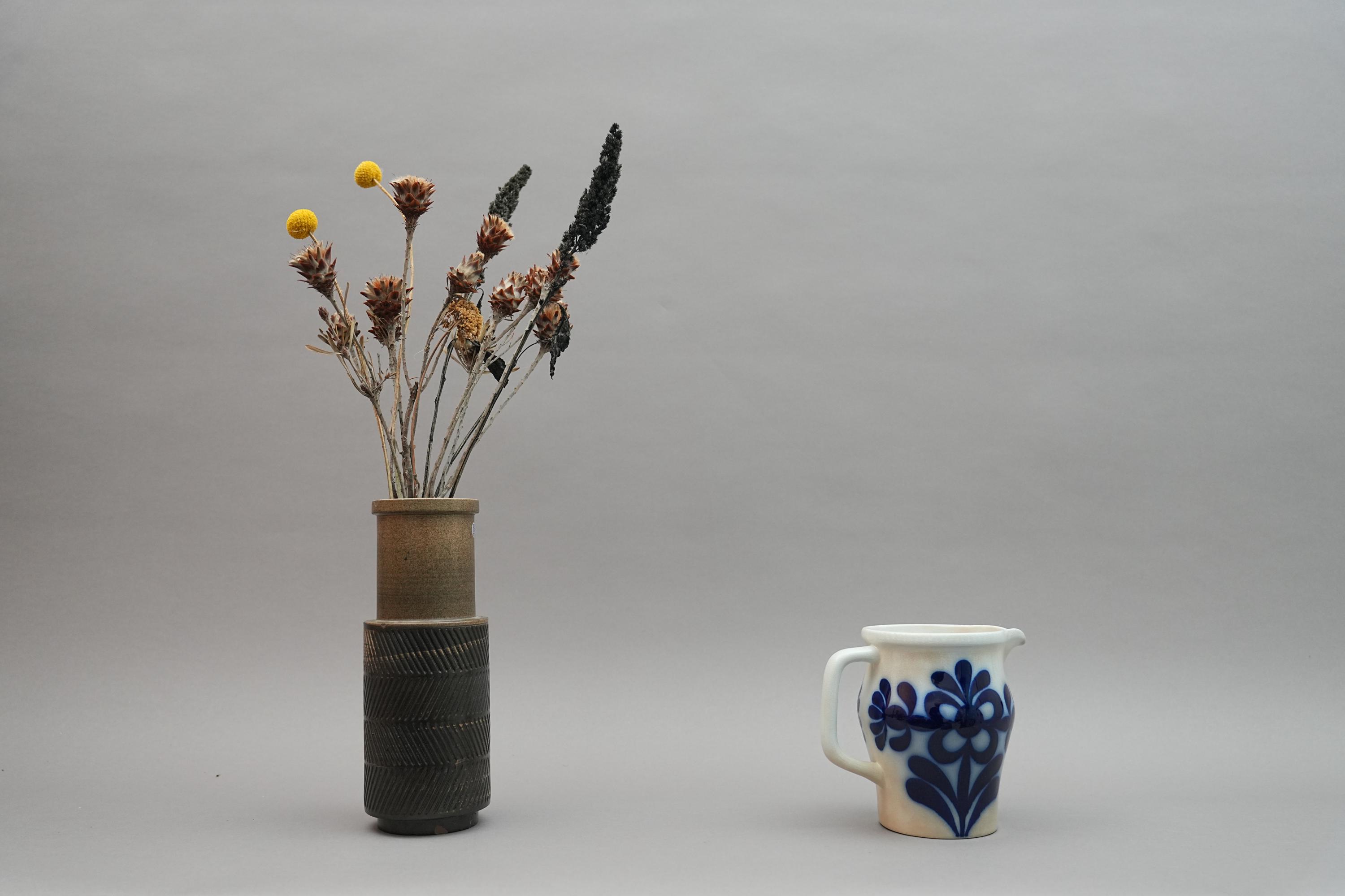 20 X 18 Vintage 60s Ceramic Jug UPSALA EKEBY GEFLE Sweden