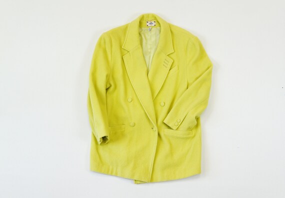 Vintage 80's WOOL BLAZER Jacket Retro 60's 70's 9