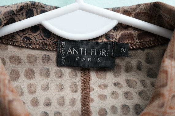 Rare 1990s Vintage ANTI-FLIRT PARIS Leather Patte… - image 6