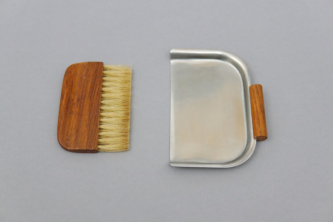 Midcentury Modern HOLMBERGS Table Crumber Set Teak Wood/stainless