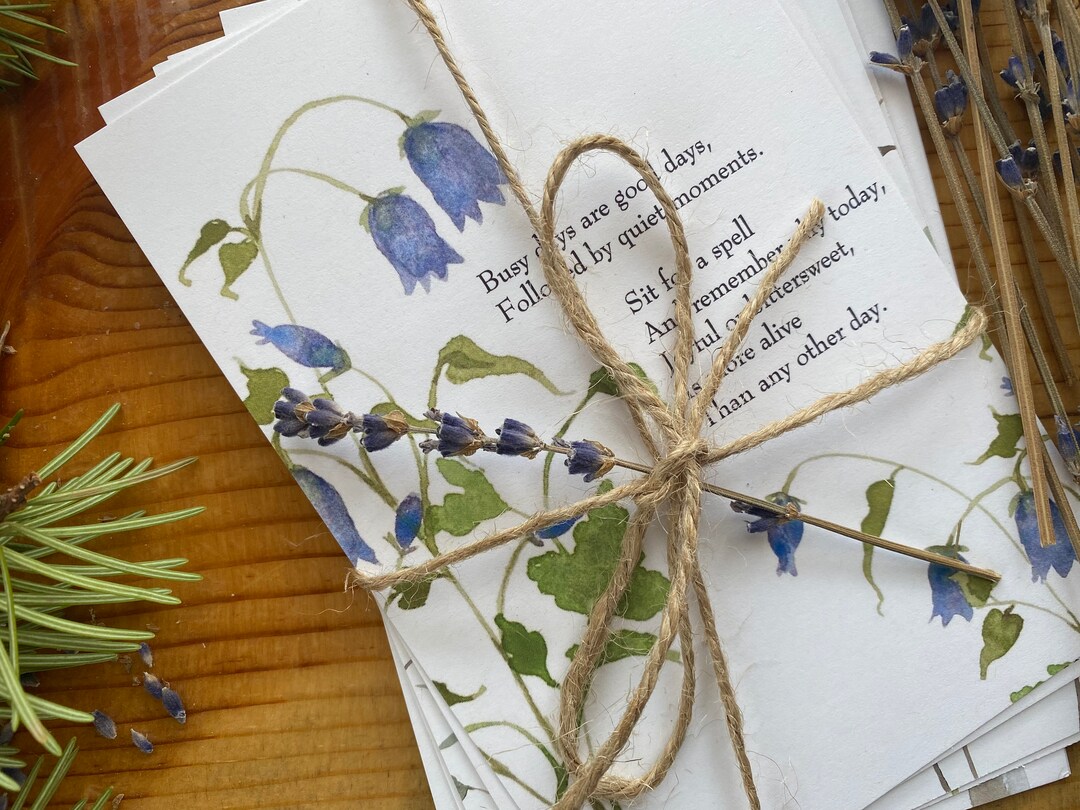 Nature Poetry Bundle 6 Mini Art Prints 4x6 Bookmark and Sticker Etsy