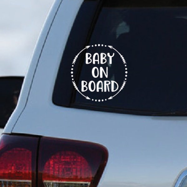 Baby on Board car decal window sticker