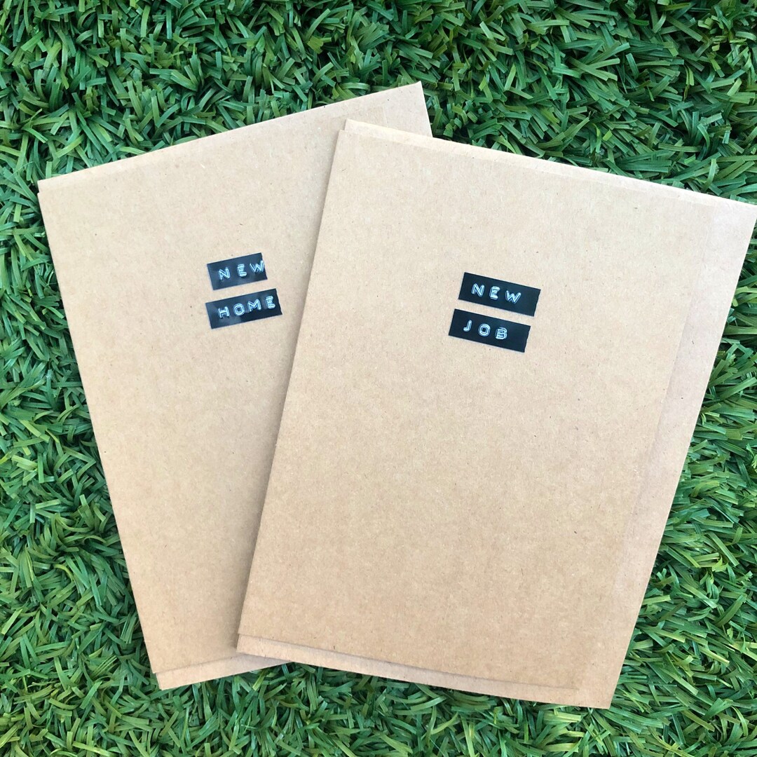New Home / New Jobs Greetings Cards Minimalist Simple Etsy