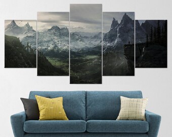 5 Piece Canvas Art Etsy