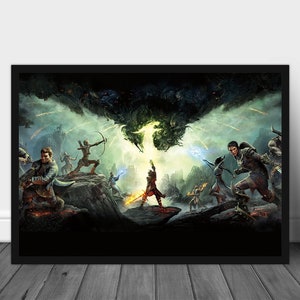 Dragon Age 2, Inquisition, Poster Wall Art, Dragon Age Art, Extra Large Poster, Dragon Age Poster, Printable Wall Art, Birthday Gift