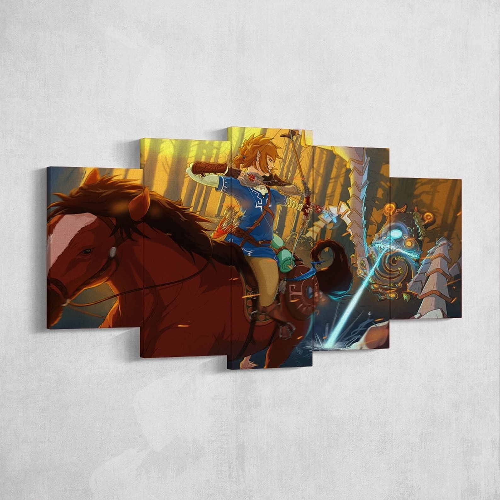 The Legend of Zelda 5 Piece Canvas Wall Art Extra Large Wall Etsy