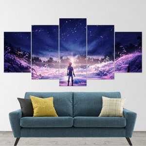 The Legend of Zelda, 5 Piece Canvas Wall Art, Extra Large Wall Art, The Legend of Zelda Poster, The Legend of Zelda 5 Piece, 5 Panel