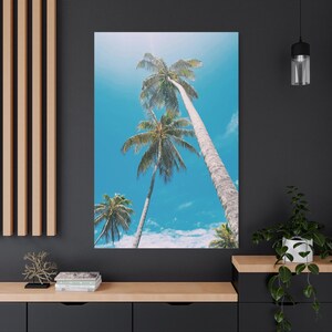 Palm Tree Canvas Print, Palm Tree Decor, Wall Art Print, Home Decor, Palm Tree Fine Art, Palm Tree Art, Gallery Stretched Canvas Print