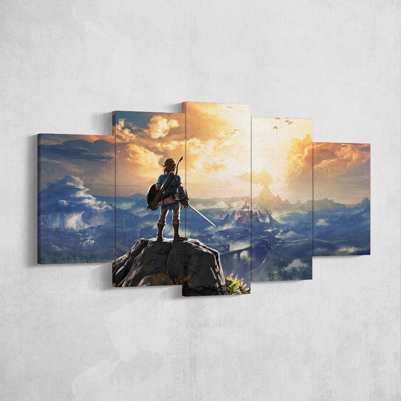 The Legend of Zelda 5 Piece Canvas Wall Art Extra Large Wall Etsy