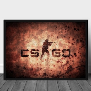 Counter Strike, Poster, Logo, Global Offensive, CSGO Poster, CSGO Gift, Counter Strike Go, Wall Art, Large Poster