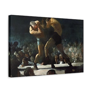 Canvasafdruk, clubnacht door George Wesley Bellows, kunst aan de muur decor, boksen, woonkamerdecoratie, uitgerekt groot canvas