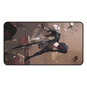 Nier Automata 2b Yorha Desk Mat - Mouse Pad, Nier 2b Katana Desk Pad for Home Office, Anime Design, Gift for Gamers,  Office Decor