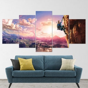 The Legend of Zelda, 5 Piece Canvas Wall Art, Extra Large Wall Art, The Legend of Zelda Poster, The Legend of Zelda 5 Piece, 5 Panel
