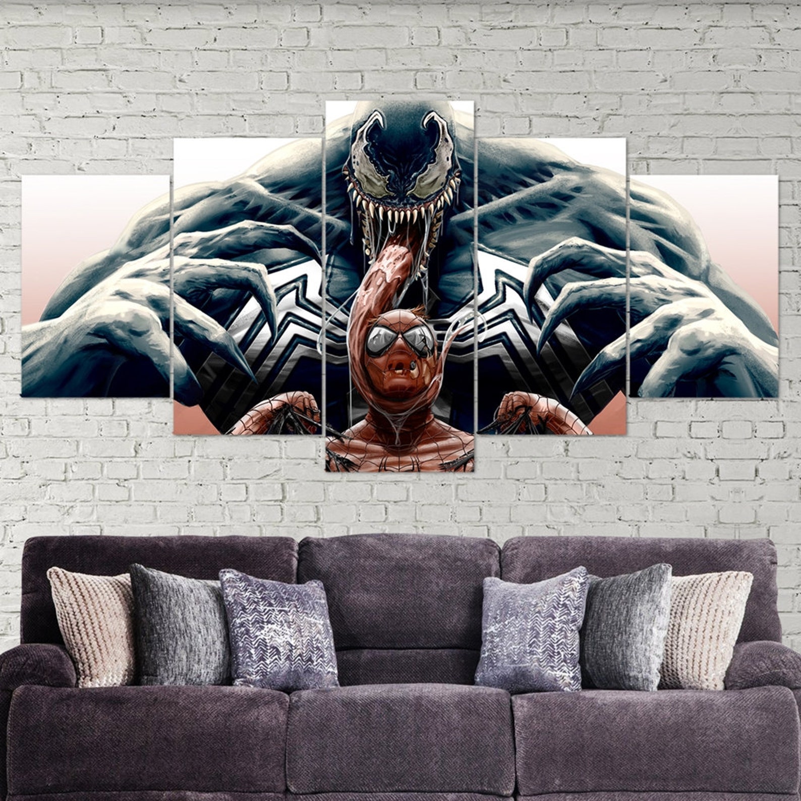 Venom 5 Piece Wall Art Venom Poster Venom Movie Venom Wall Etsy