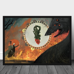 Dragon Age 4, Inquisition, Poster Wall Art, Dragon Age Art, Extra Large Poster, Dragon Age Poster,