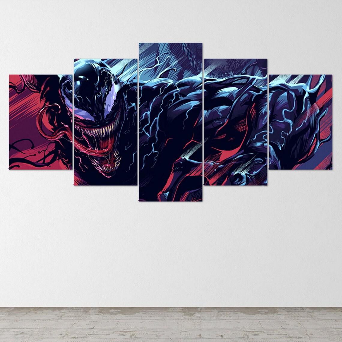 Venom 5 Piece Wall Art Venom Poster Venom Movie Venom Wall Etsy
