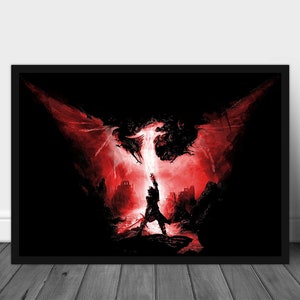 Dragon Age 2, Inquisition, Poster Wall Art, Dragon Age Art, Extra Large Poster, Dragon Age Poster, Printable Wall Art, Birthday Gift