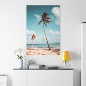 Palm Tree Canvas Wall Art, Palm Tree Decor, Wall Art Print, Home Decor, Palm Tree Fine Art, Palm Tree Art, Gallery Stretched Canvas Print