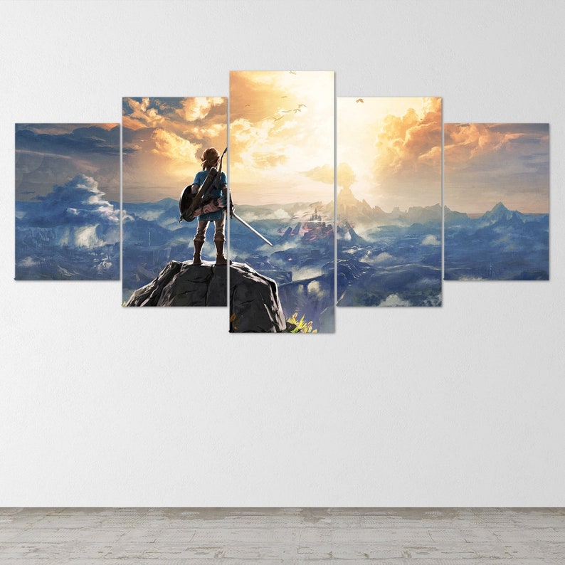 The Legend of Zelda 5 Piece Canvas Wall Art Extra Large Wall Etsy