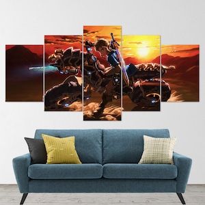 The Legend of Zelda, 5 Piece Canvas Wall Art, Extra Large Wall Art, The Legend of Zelda Poster, The Legend of Zelda 5 Piece, 5 Panel