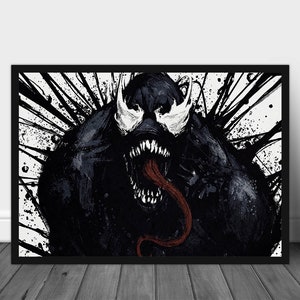Venom Poster Wandkunst, Venom druckbar, Venom Kunst, Venom Wanddekor, Venom Geschenk, extra großes Poster, druckbare Wandkunst