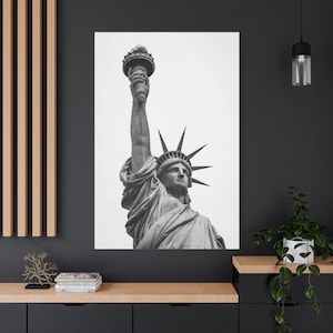 Canvas Wall Art, Statue of Liberty Canvas Print, NYC Wall Decor, New York City Landscape Print, Minimalist Art, NYC Gift, Wall Art NYC