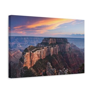 Canvas Print, Arizona Grand Canyon Scenery Wall Art Decor, Nature Canvas Print, Stretched Matte Canvas, Home Decor, Mountain Canvas