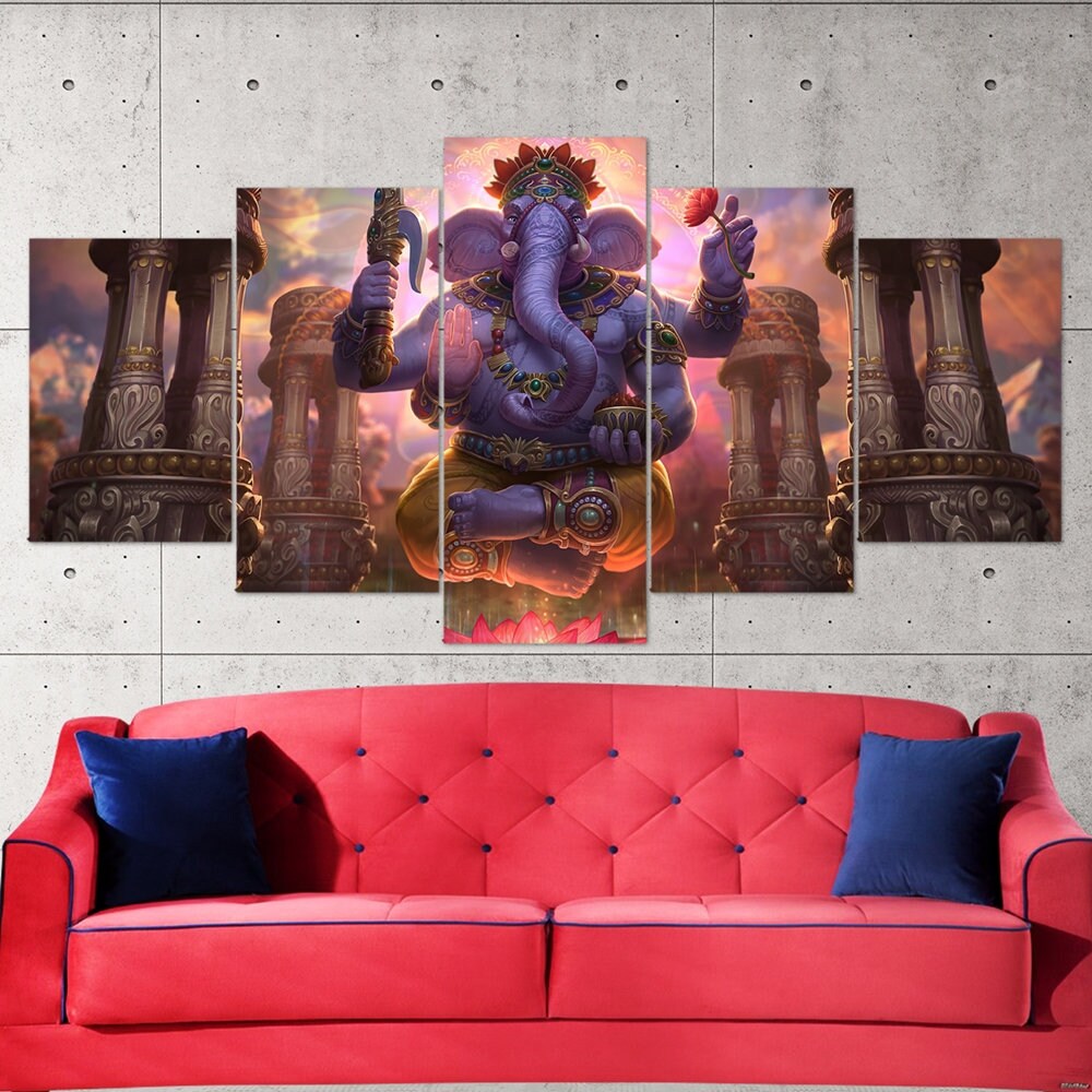 Ganesha 5 Piece Canvas - Etsy