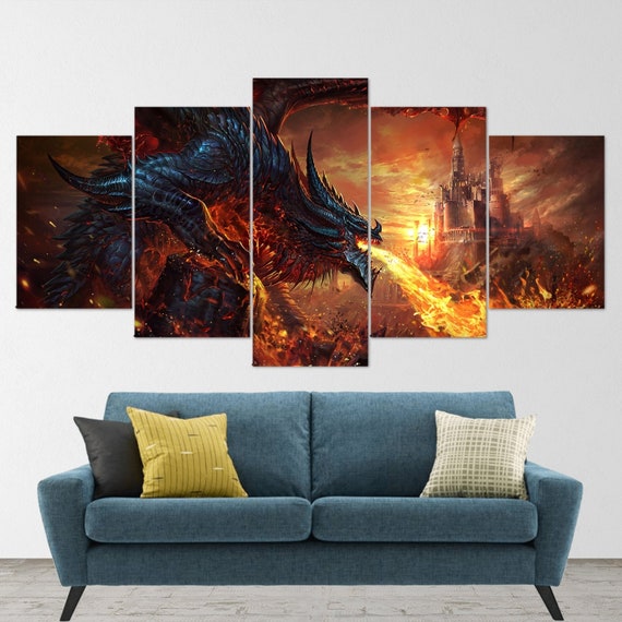 Art Poster Dragon fire