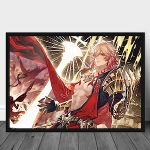 Mydei With Sword Honkai Star Rail Poster Print,  Wall Art for Gamers