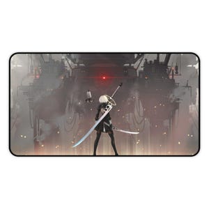 Nier Automata 2b Yorha Desk Mat - Mouse Pad, Nier 2b Katana Desk Pad for Home Office, Anime Desk Pad, Gift for Gamers,  Office Decor