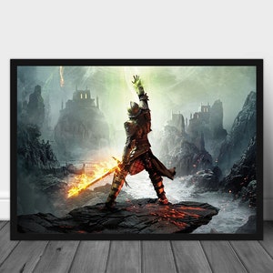 Dragon Age 2, Inquisition, Poster Wall Art, Dragon Age Art, Extra Large Poster, Dragon Age Poster, Printable Wall Art, Birthday Gift