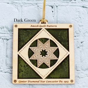 Quilter gifts, Gifts for Quilters, Quilt Ornament, Quilter Ornament, Quilter gifts, Wooden quilt ornament, Center Diamond Star