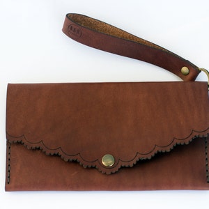 Cartera de cuero, cartera de pulsera, cartera de mujer, mini cartera, the vintage mini, cartera / clutch de cuero genuino cosido a mano